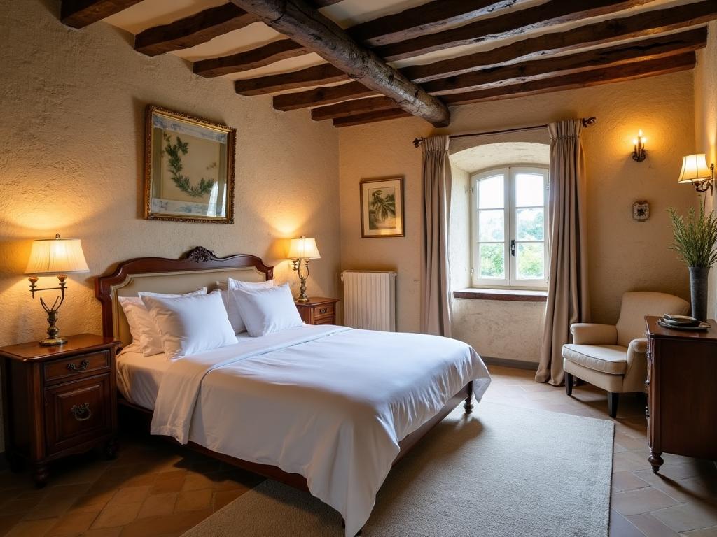 Chambre romantique au Domaine de Pouzelande en Dordogne